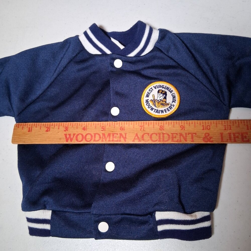 Vintage WVU Mountaineers Jacket Baby 12 Mos West Virginia University Retro Sport - Picture 6 of 16